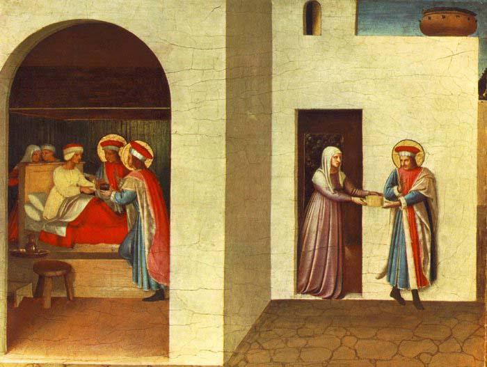 Fra Angelico The Healing of Palladia by Saint Cosmas and Saint Damian oil painting image